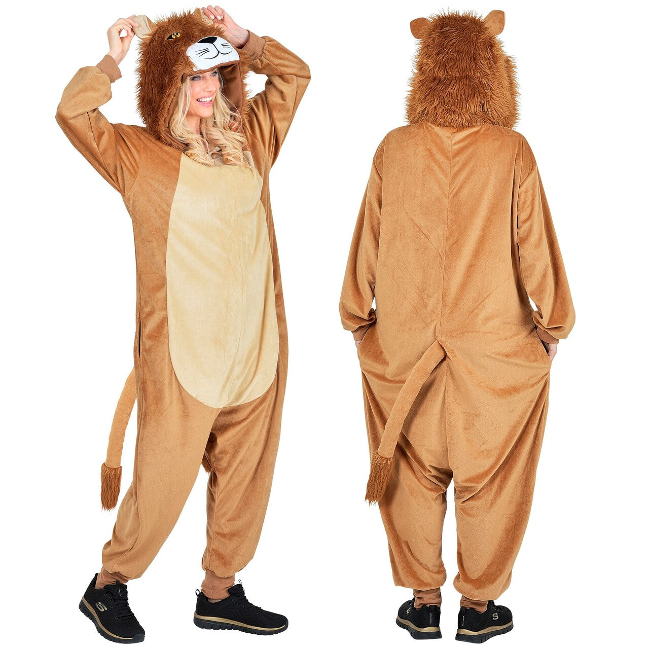 Op deze afbeelding zie je een Kostuums, van het merk Widmann. Leuke Leeuw Onesie Kostuum