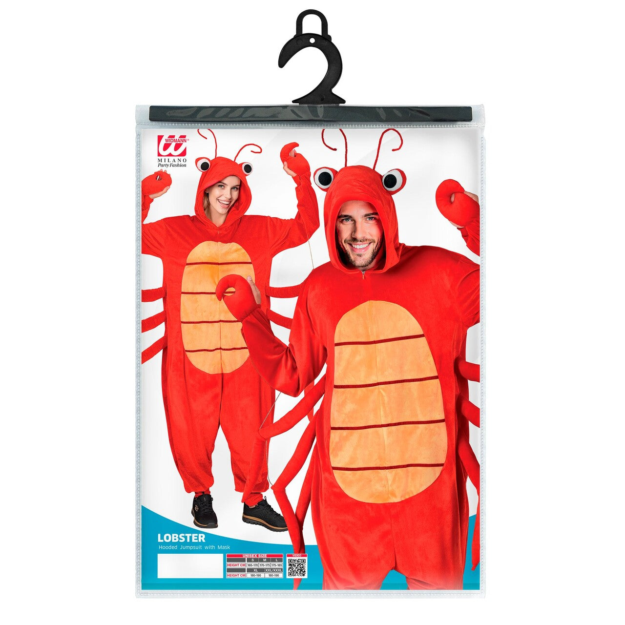 Op deze afbeelding zie je een Kostuums, van het merk Widmann. Grijpgrage Kreeft Onesie Kostuum