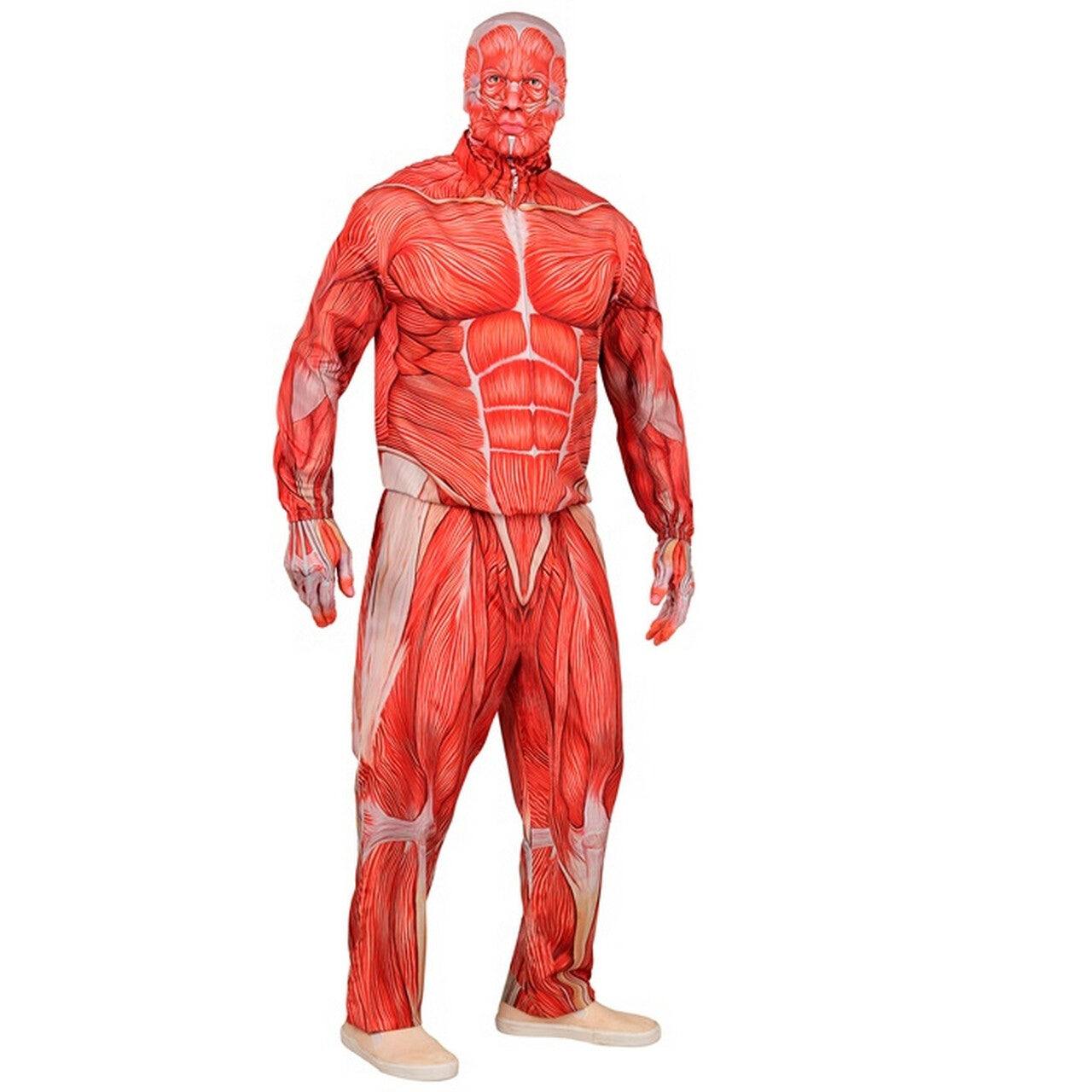 Op deze afbeelding zie je een Kostuums, van het merk Widmann. Strong Muscle Man Kostuum