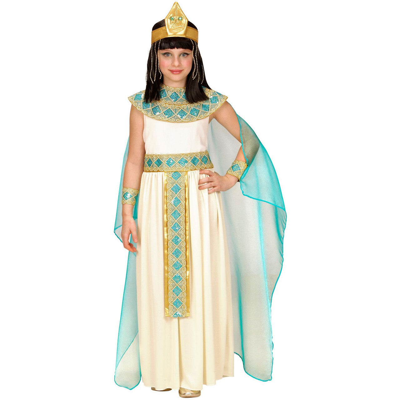 Op deze afbeelding zie je een Kostuums, van het merk Widmann. Egyptische Prinses Van Desertland Meisje Kostuum