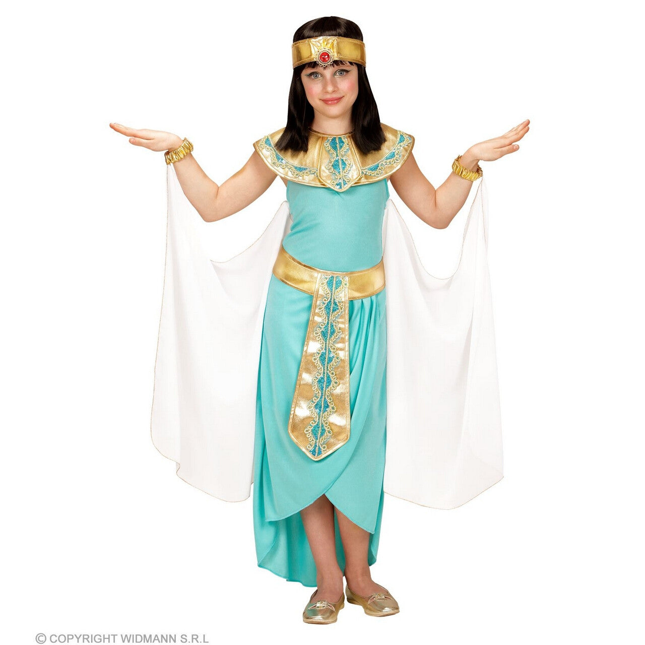 Op deze afbeelding zie je een Kostuums, van het merk Widmann. Elegante Egyptische Elzira Meisje Kostuum