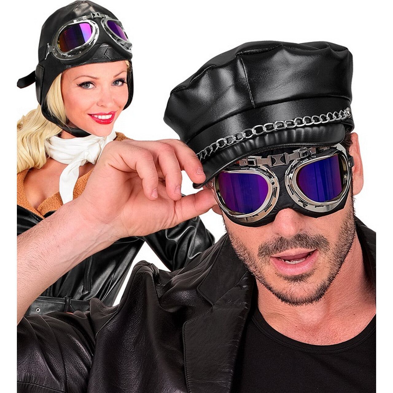 Op deze afbeelding zie je een Accessoires, van het merk Widmann. Coole Vliegeniersbril Piet Piloot