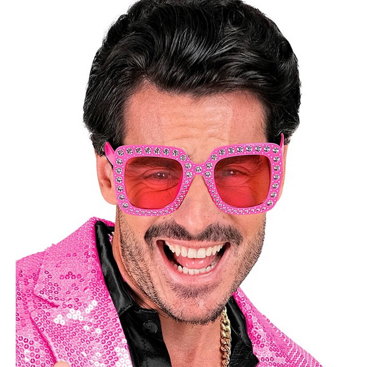 Op deze afbeelding zie je een Accessoires, van het merk Widmann. Bril Born Star Roze
