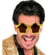 Op deze afbeelding zie je een Accessoires, van het merk Widmann. Bril Starstruck Goud