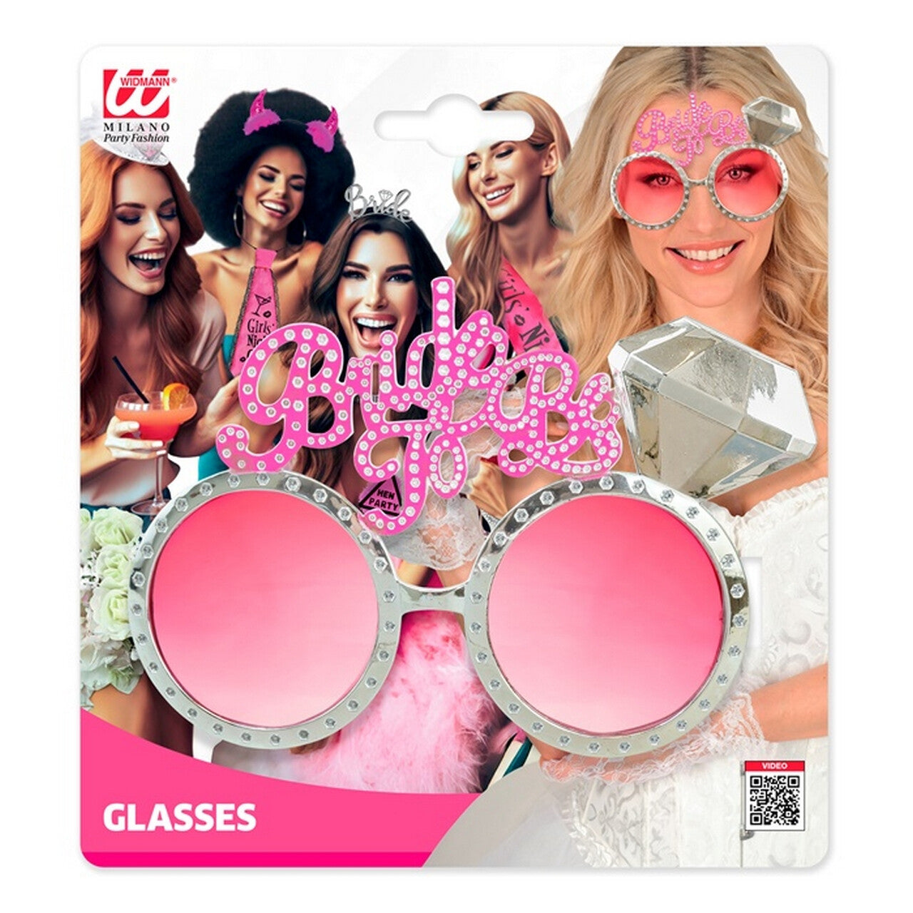 Op deze afbeelding zie je een Accessoires, van het merk Widmann. Bril Bride To Be