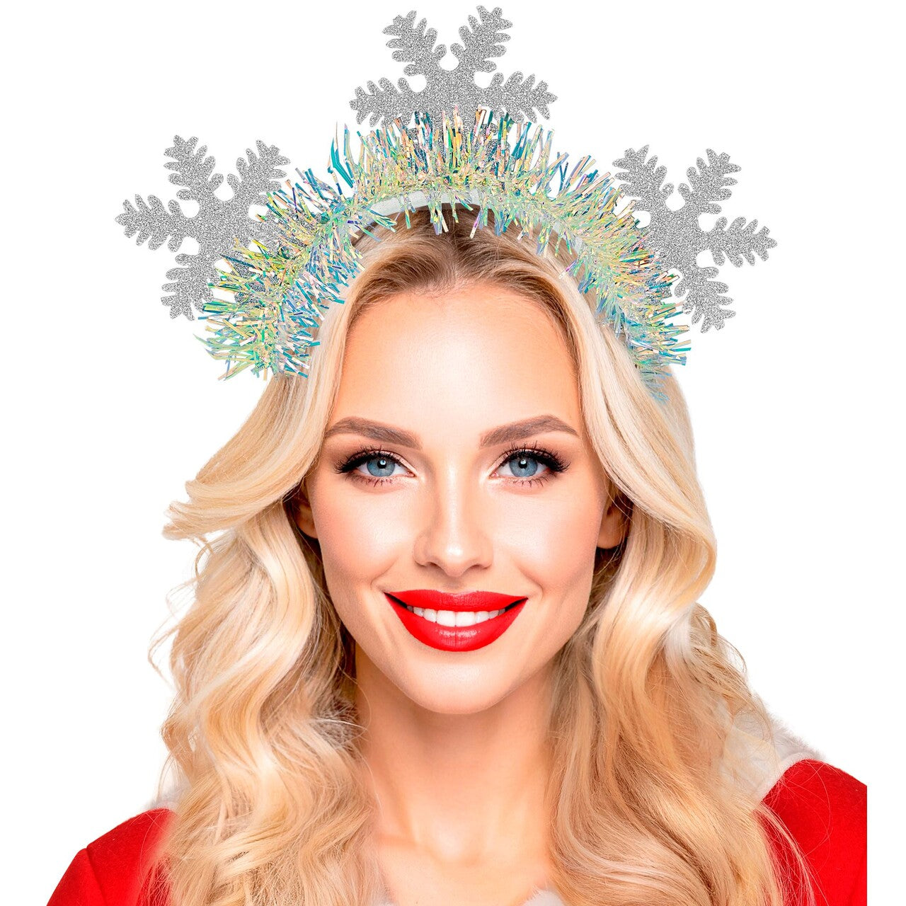 Op deze afbeelding zie je een Accessoires, van het merk Widmann. Hoofdband Kerst Prinses Zilver