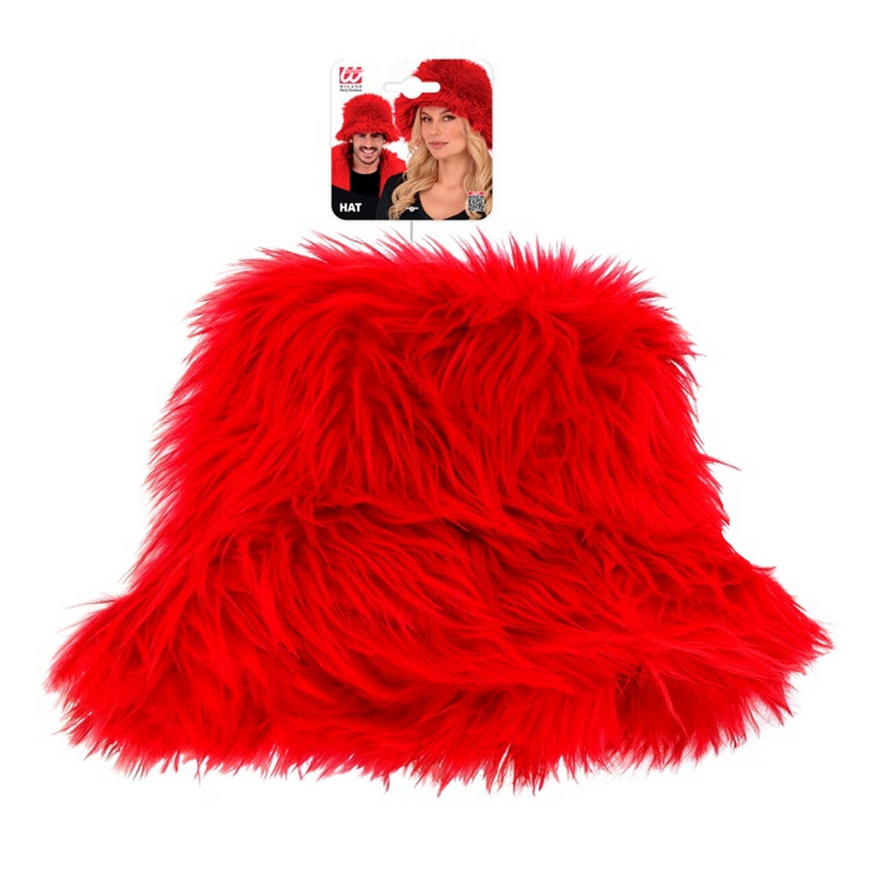 Op deze afbeelding zie je een Accessoires, van het merk Widmann. Warme Buckethat Rood
