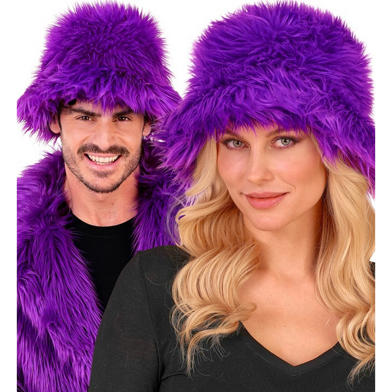 Op deze afbeelding zie je een Accessoires, van het merk Widmann. Warme Buckethat Paars