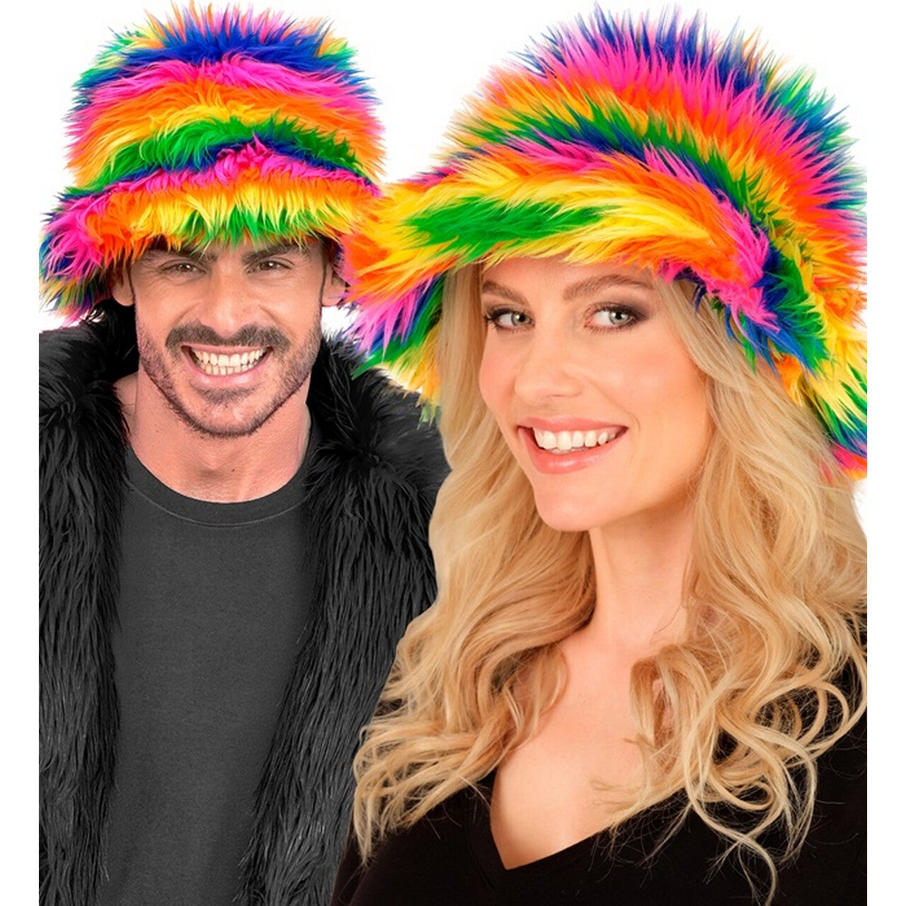Op deze afbeelding zie je een Accessoires, van het merk Widmann. Warme Buckethat Festival Of Colours