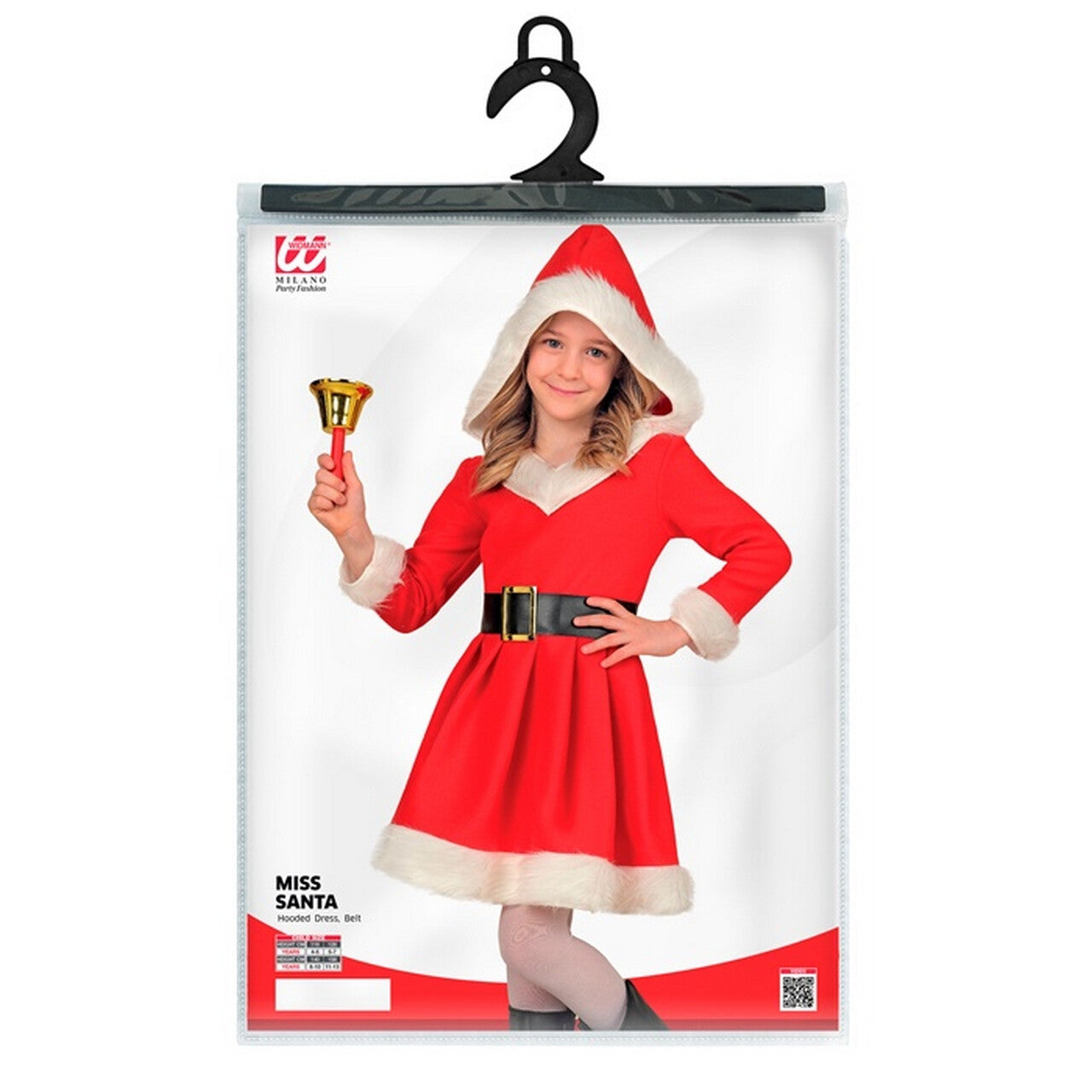 Op deze afbeelding zie je een Kostuums, van het merk Widmann. Little Miss Santa Xmas Meisje Kostuum