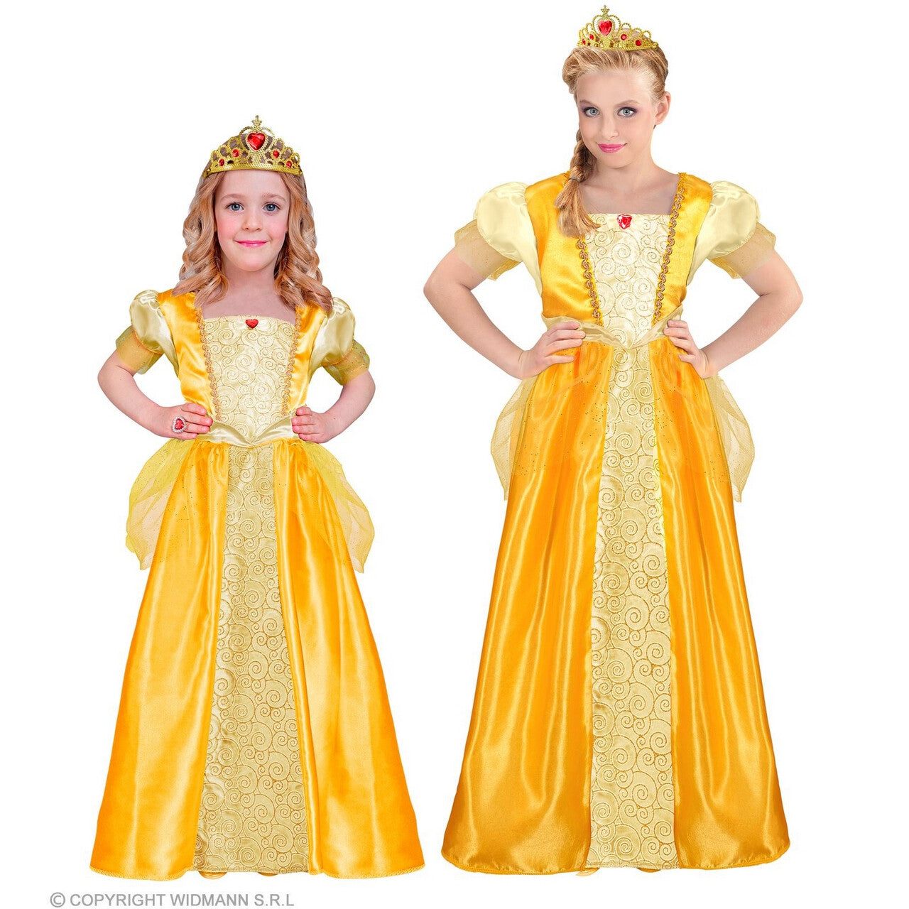 Op deze afbeelding zie je een Kostuums, van het merk Widmann. Prinses Bella Beauty Meisje Kostuum