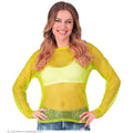 Visnet Shirt Neon Geel Vrouw