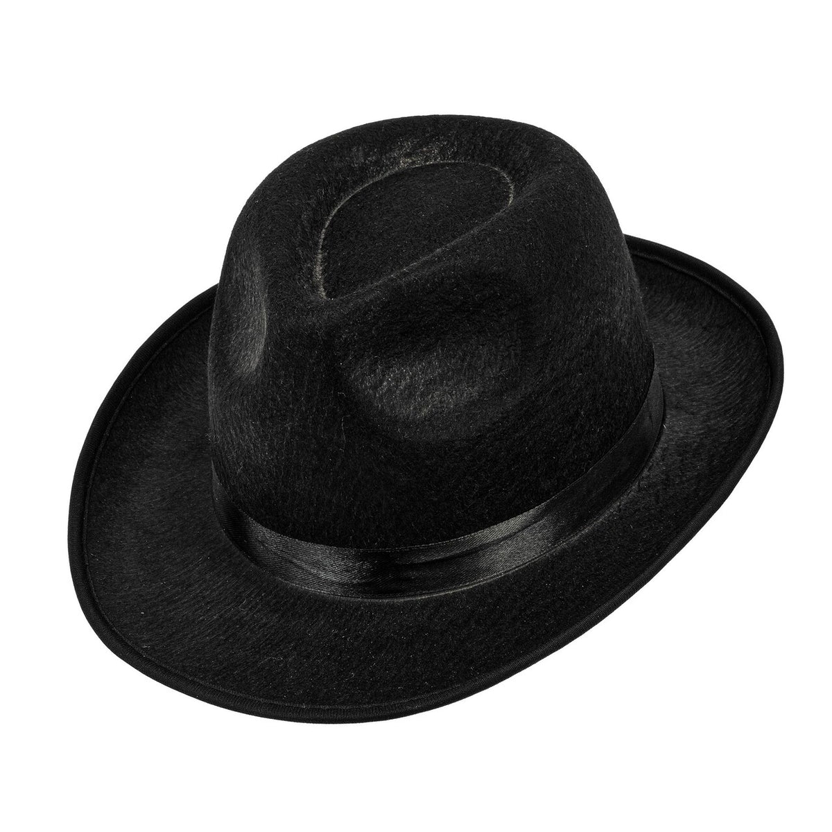 Op deze afbeelding zie je een Accessoires, van het merk Widmann. Zwarte Fedora Hoed