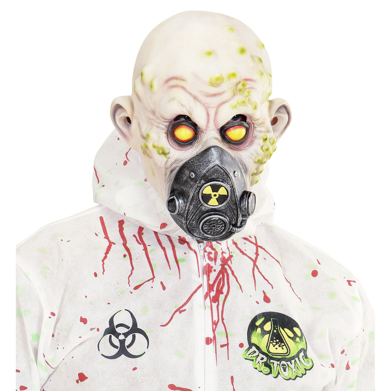 Op deze afbeelding zie je een Accessoires, van het merk Widmann. Masker Gevaarlijke Stoffen Biohazard Zombie