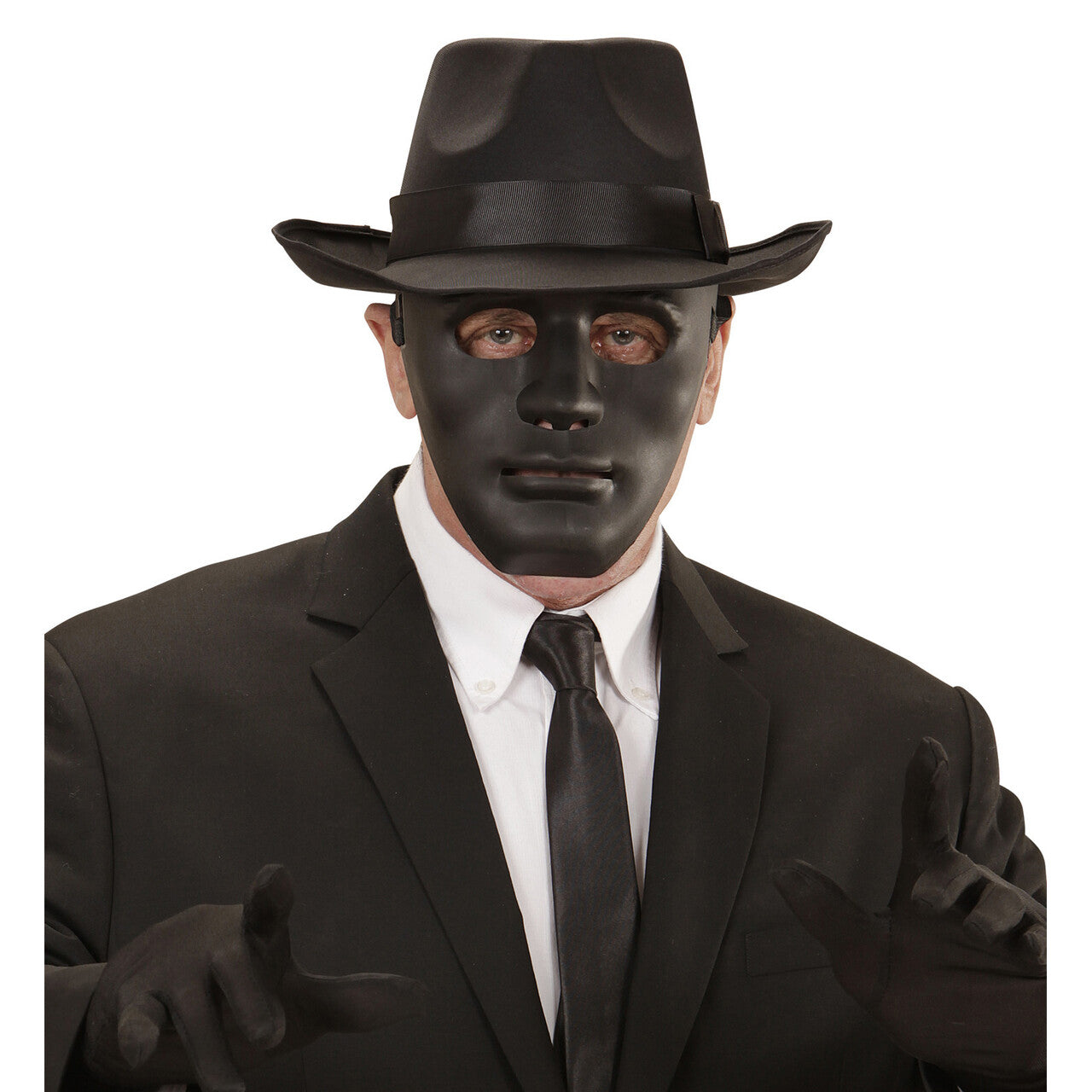 Op deze afbeelding zie je een Accessoires, van het merk Widmann. Classic Creep Masker Anonym Zwart