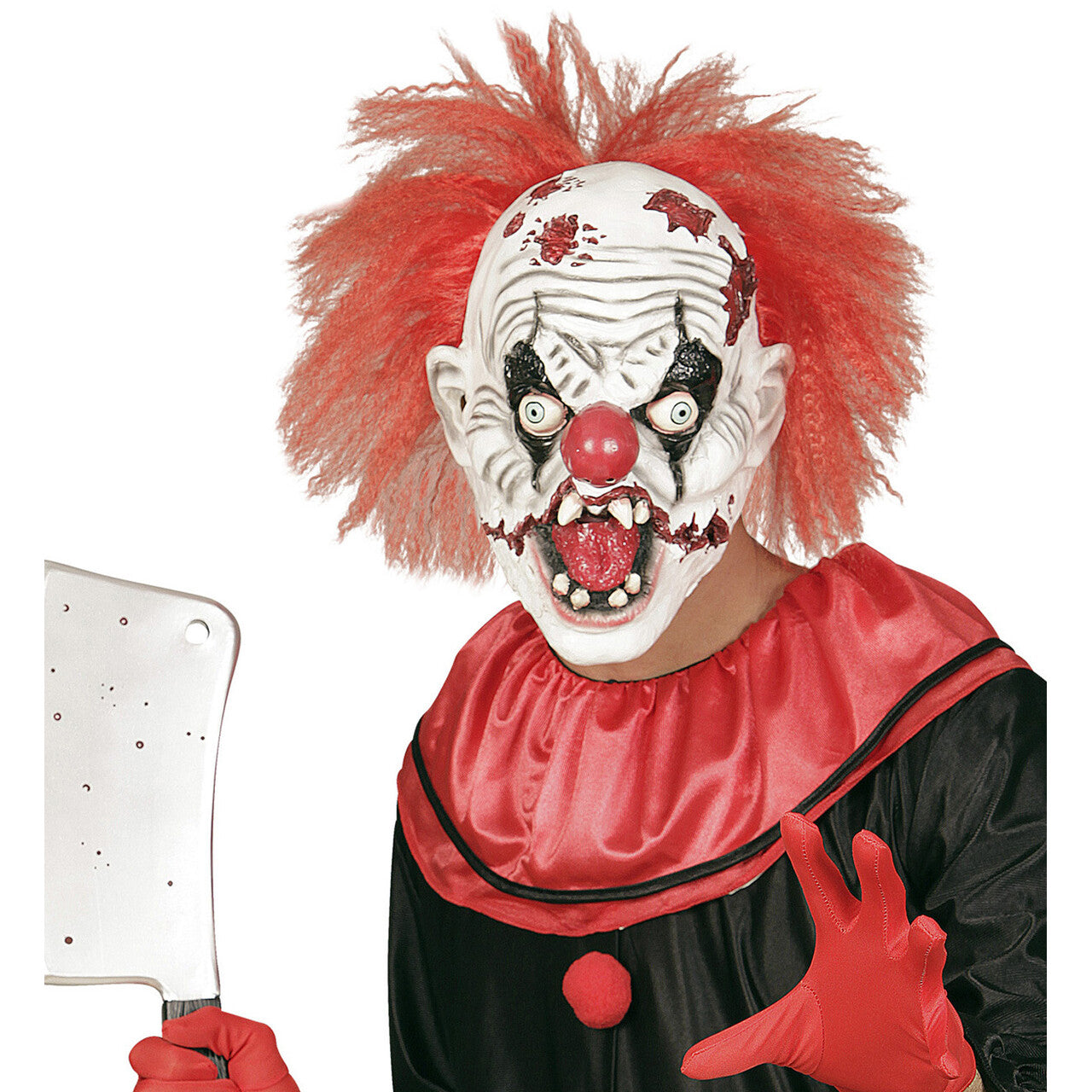 Op deze afbeelding zie je een Accessoires, van het merk Widmann. Loco Loco Masker Killerclown Met Haar