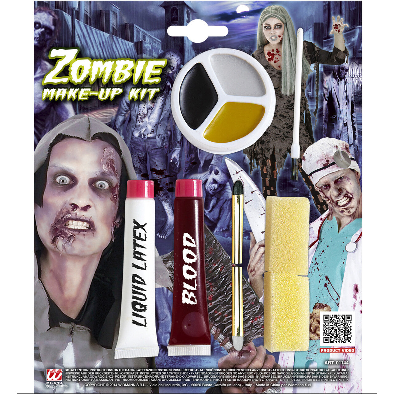 Op deze afbeelding zie je een Accessoires, van het merk Widmann. Doe Het Zelf Zombie Make-Up Kit