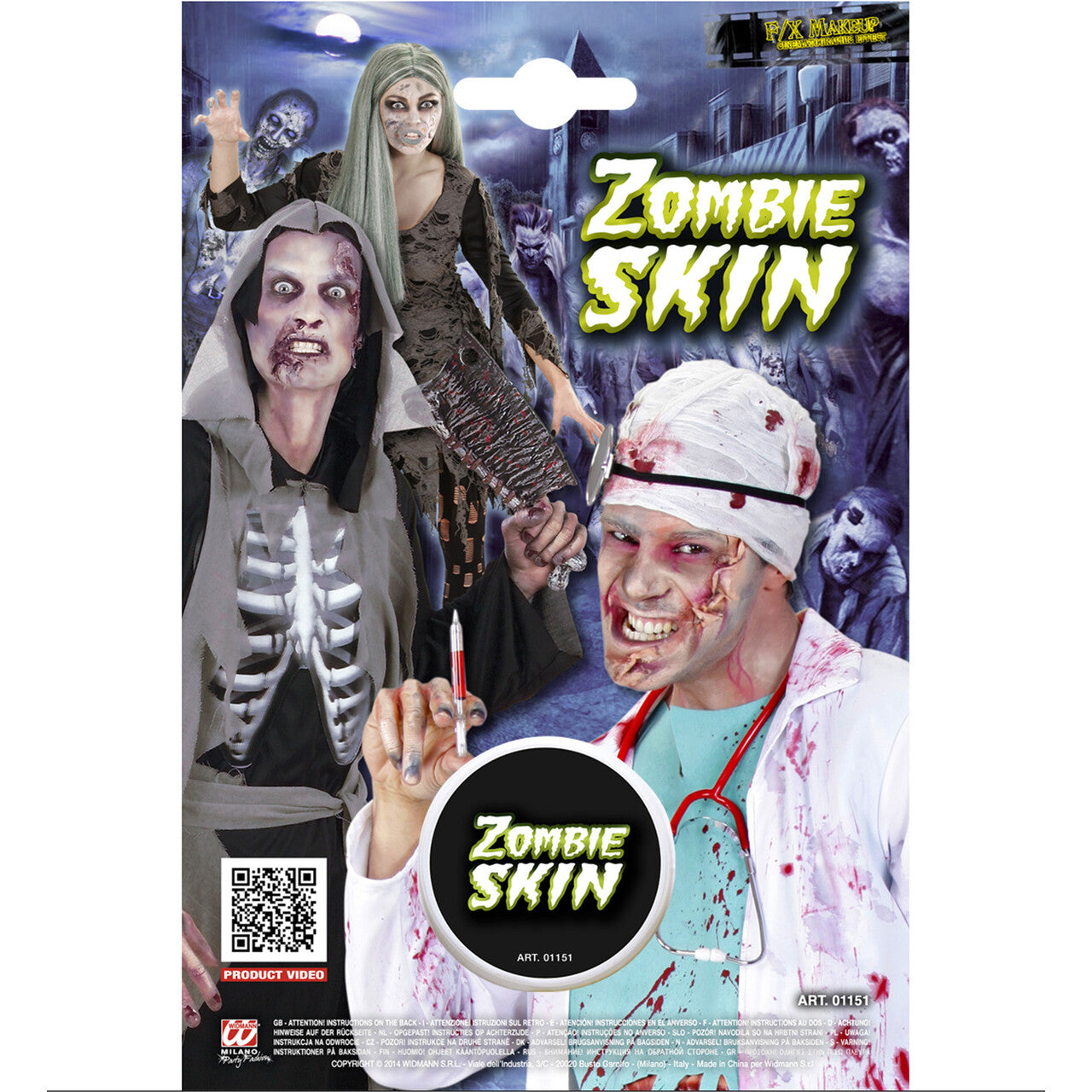 Op deze afbeelding zie je een Accessoires, van het merk Widmann. Nephuid Zombie Make-Up Set