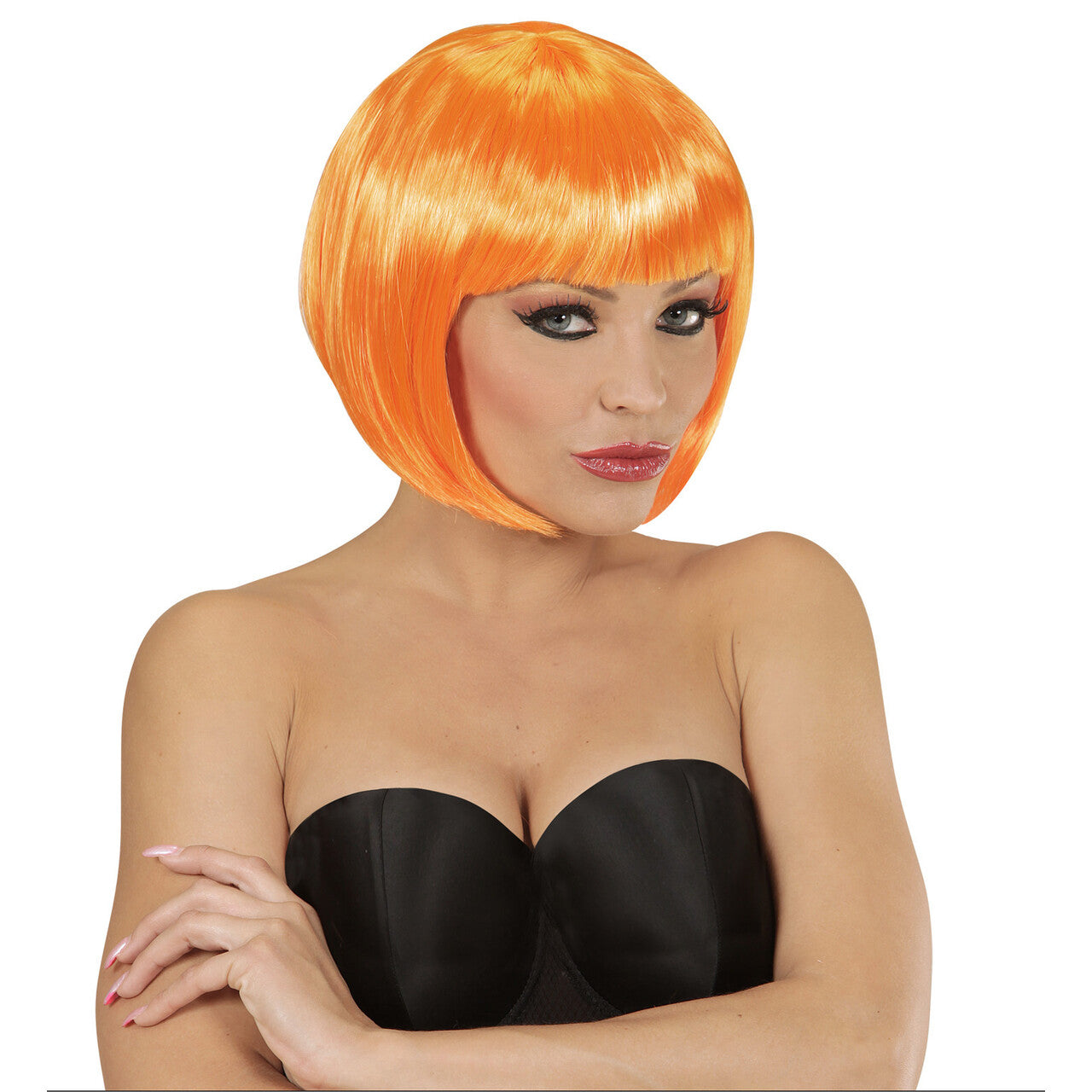 Op deze afbeelding zie je een Accessoires, van het merk Widmann. Ms Bob Pruik, Boblijn Oranje