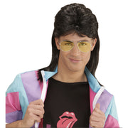 Op deze afbeelding zie je een Accessoires, van het merk Widmann. Nerd Pruik, Mullet Zwart