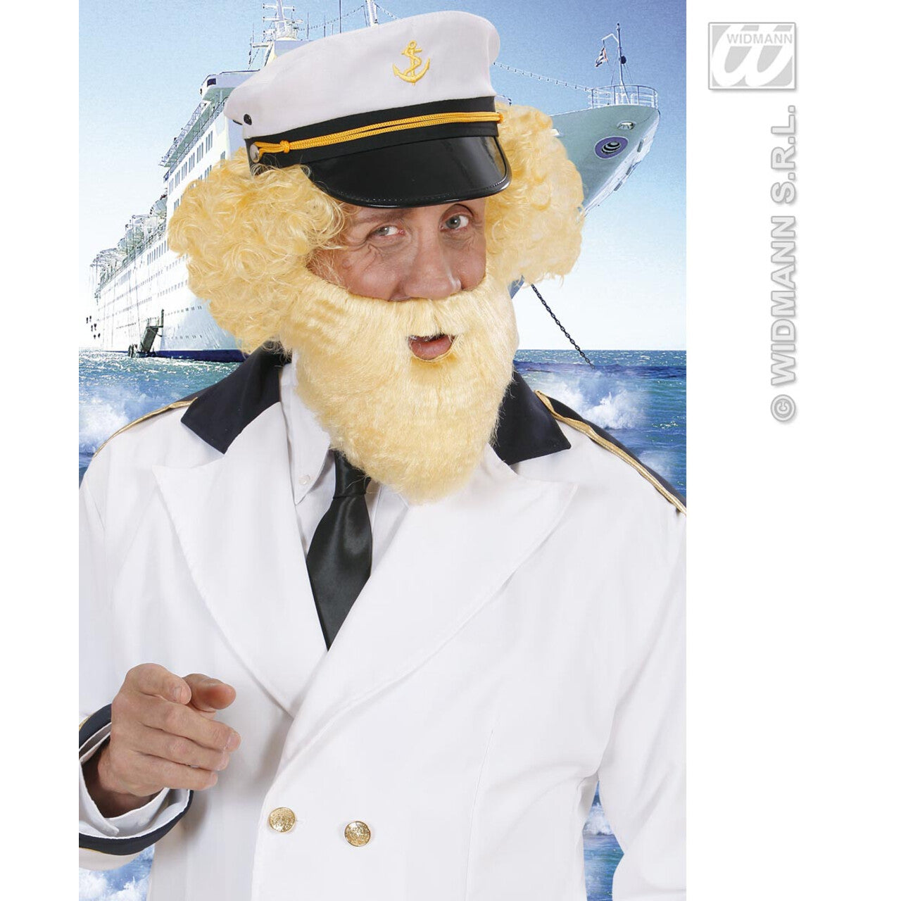 Op deze afbeelding zie je een Accessoires, van het merk Widmann. Baard Met Snor, Blond