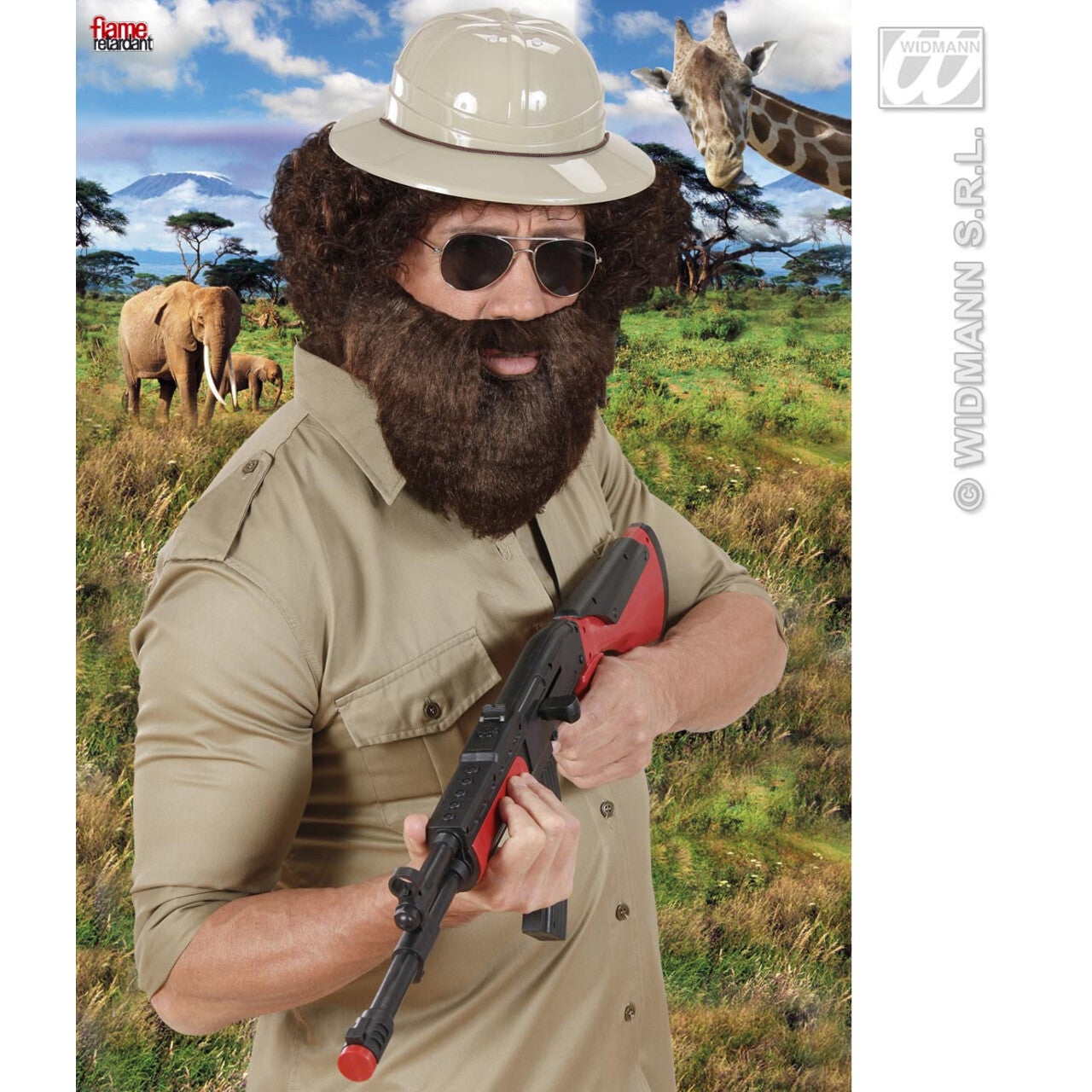 Op deze afbeelding zie je een Accessoires, van het merk Widmann. Baard Met Snor, Bruin