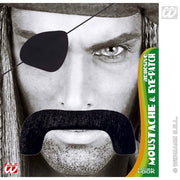 Op deze afbeelding zie je een Accessoires, van het merk Widmann. Snor Piraat Met Ooglap