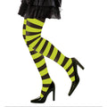 Horizonaal Panty Gestreept Groen / Zwart