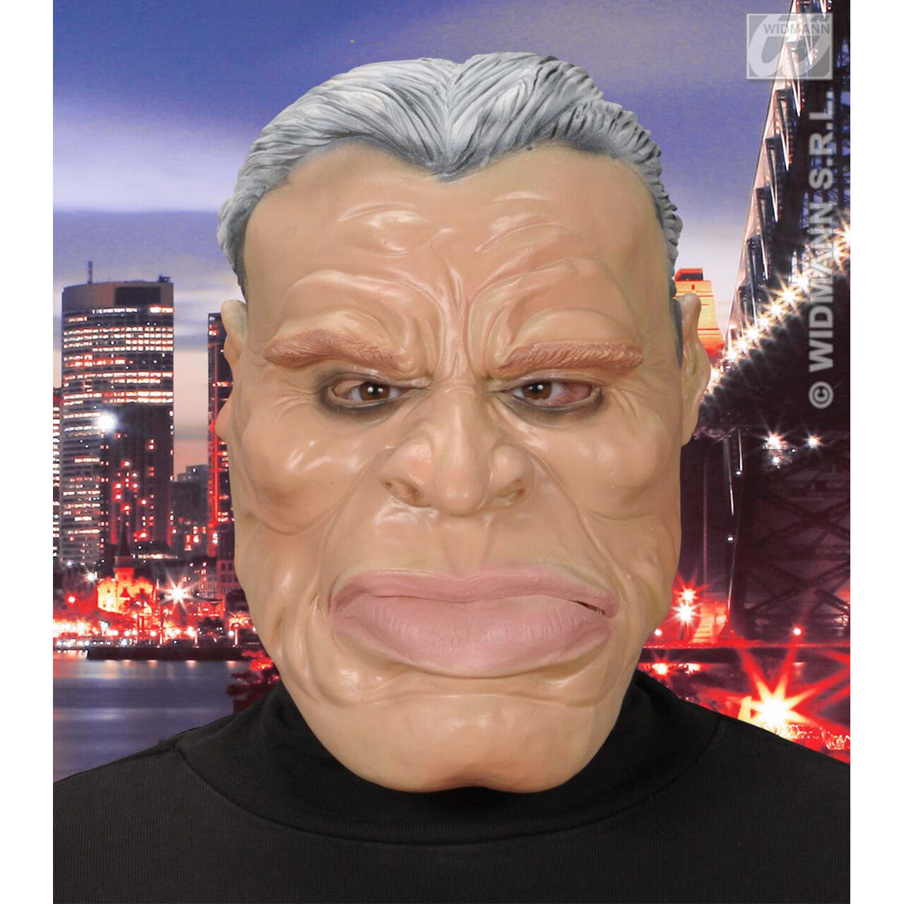 Op deze afbeelding zie je een Accessoires, van het merk Widmann. Karikatuur Masker Arnold