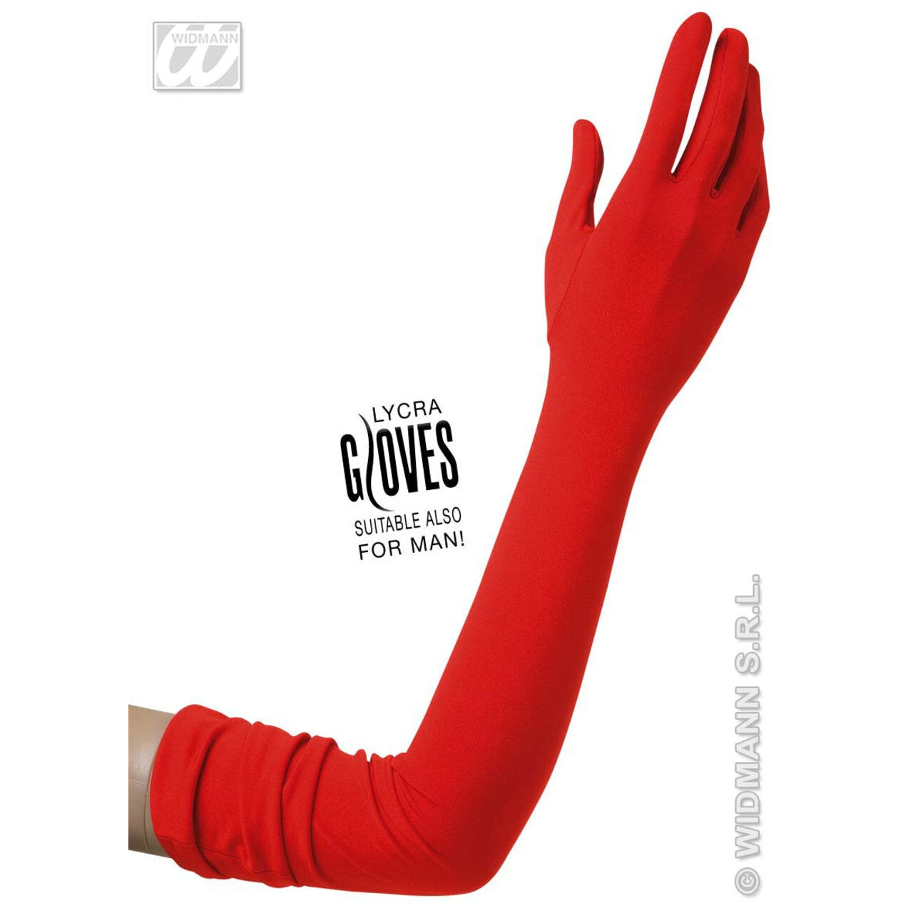 Op deze afbeelding zie je een Accessoires, van het merk Widmann. Handschoenen Lycra, Rood