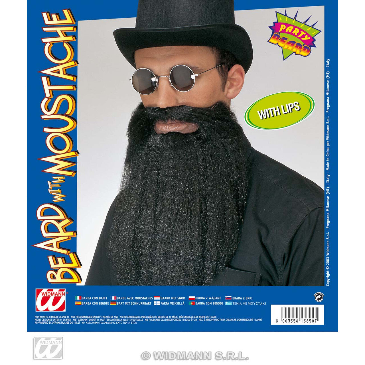 Op deze afbeelding zie je een Accessoires, van het merk Widmann. Baard Met Snor En Lippen, Zwart