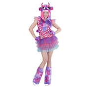 Op deze afbeelding zie je een Kostuums, van het merk Widmann. Roze Monster Meisje Ms Comic Strip Vrouw Kostuum