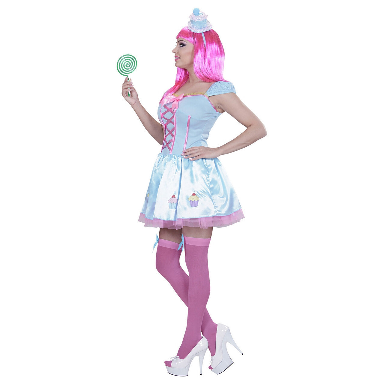Op deze afbeelding zie je een Kostuums, van het merk Widmann. Snoep Meisje Sweety Pie Vrouw Kostuum