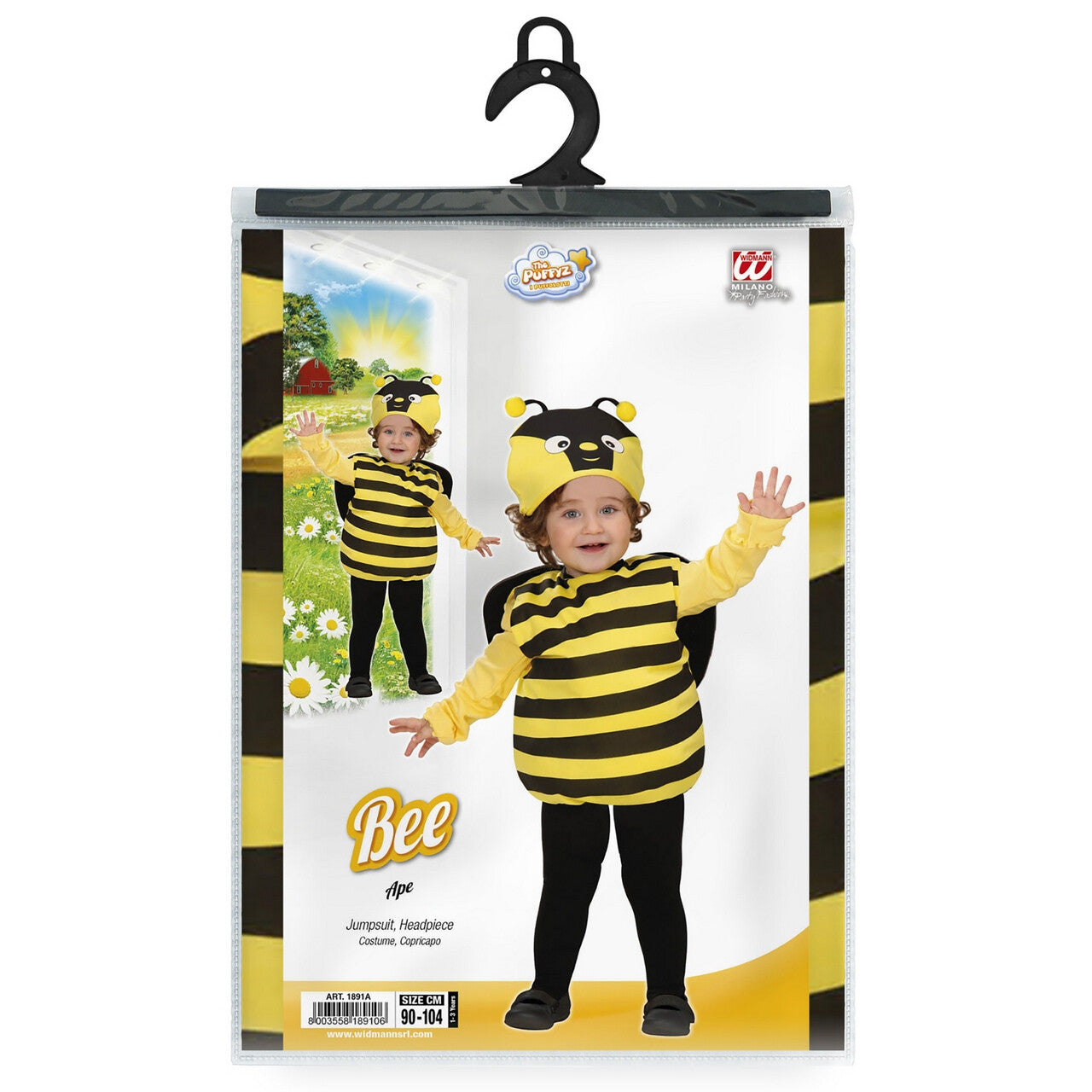 Op deze afbeelding zie je een Kostuums, van het merk Widmann. Opgevulde Bij Kind Bumble Bee Kostuum Kind
