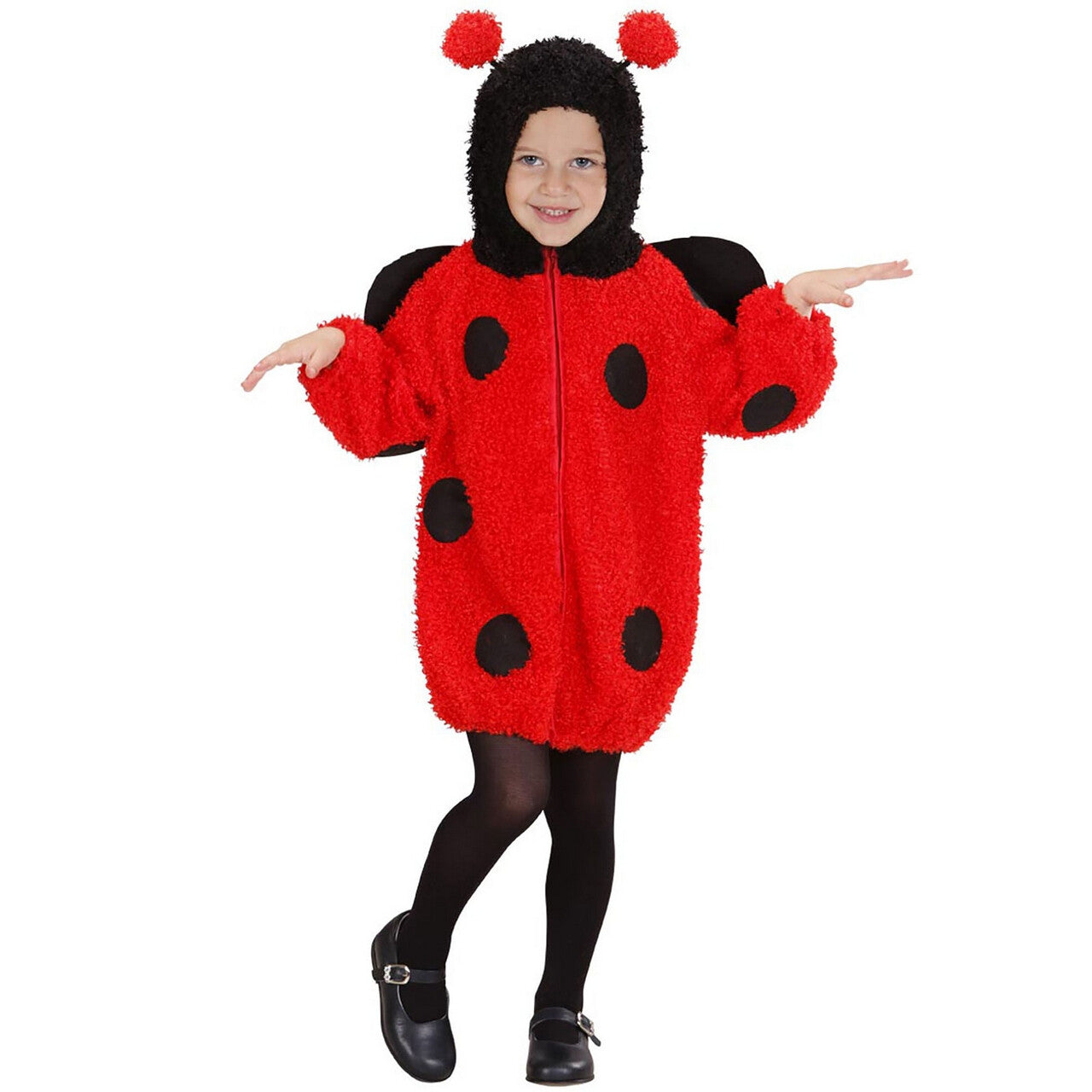 Op deze afbeelding zie je een Kostuums, van het merk Widmann. Zoemend Lieveheersbeestje 104 Cm Kostuum Baby Meisje