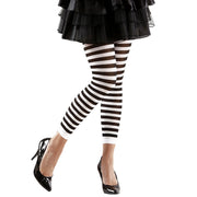 Op deze afbeelding zie je een Kostuums, van het merk Widmann. Leggings Zwart / Wit Gestreept Vrouw
