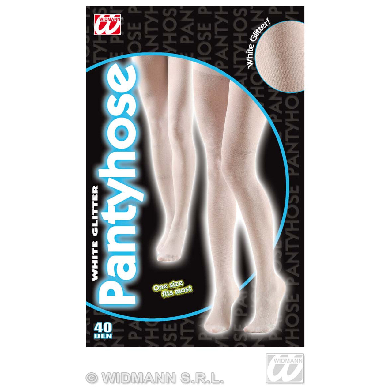 Op deze afbeelding zie je een Accessoires, van het merk Widmann. Panty 40den, Glitter Wit