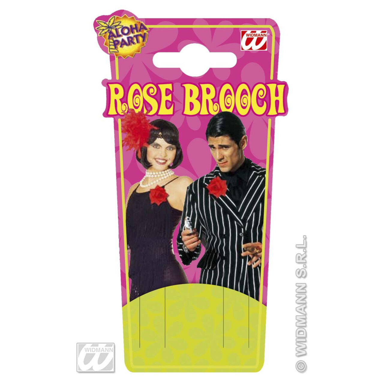 Op deze afbeelding zie je een Accessoires, van het merk Widmann. Roos Broche 10 Centimeter