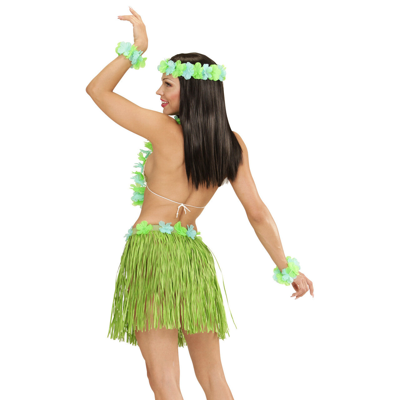 Op deze afbeelding zie je een Accessoires, van het merk Widmann. Hula Hula Hawaii Set Groen