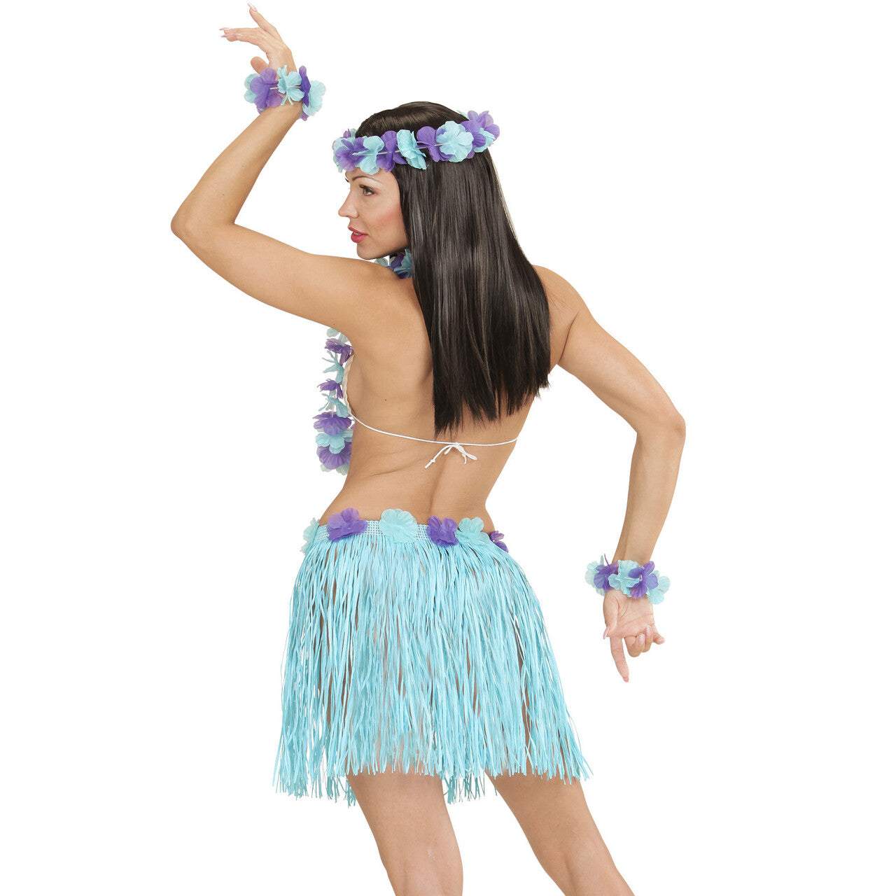 Op deze afbeelding zie je een Accessoires, van het merk Widmann. Hula Hula Hawaii Set Blauw