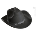 Cowboyhoed Zwart Met Strass Band