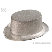 Op deze afbeelding zie je een Accessoires, van het merk Widmann. Hoge Hoed Zilverkleurig