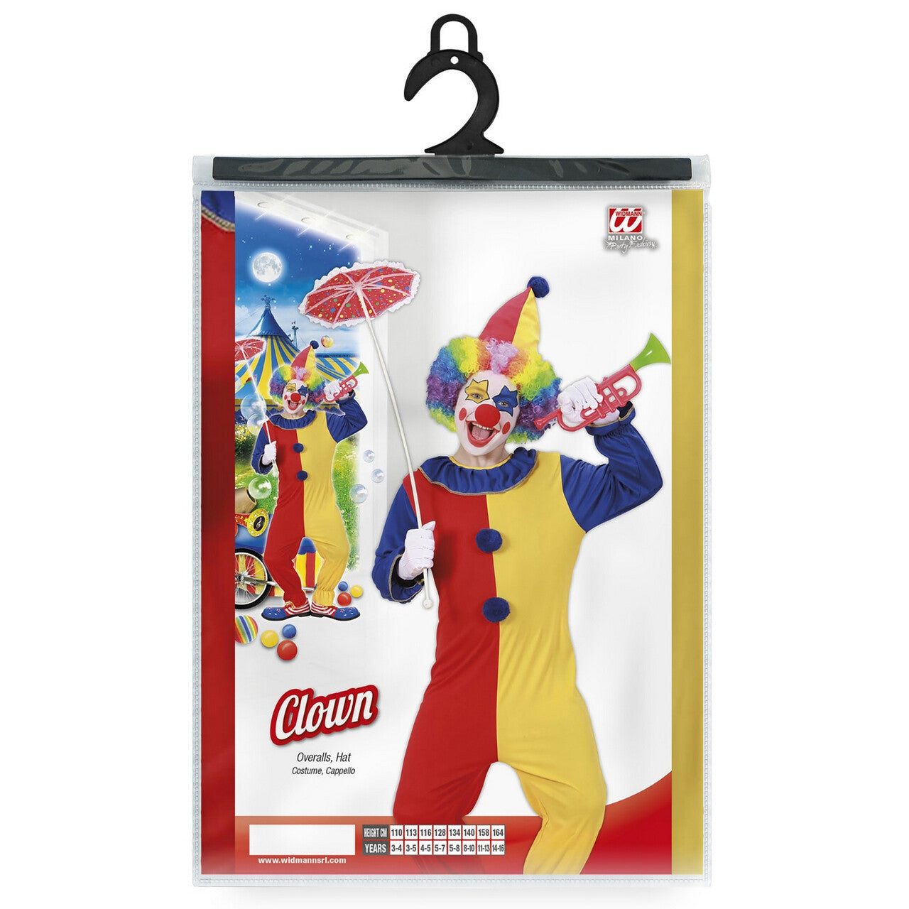 Op deze afbeelding zie je een Kostuums, van het merk Widmann. Clown Lovely Kostuum Jongen