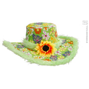 Op deze afbeelding zie je een Accessoires, van het merk Widmann. Hoed Ibiza Met Zonnebloem, Groen