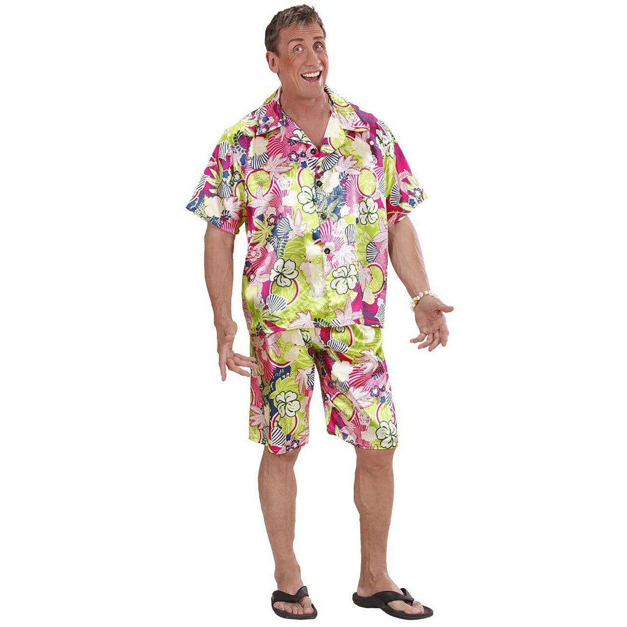 Op deze afbeelding zie je een Kostuums, van het merk Widmann. Aloha Hawaiiaanse Man Kostuum