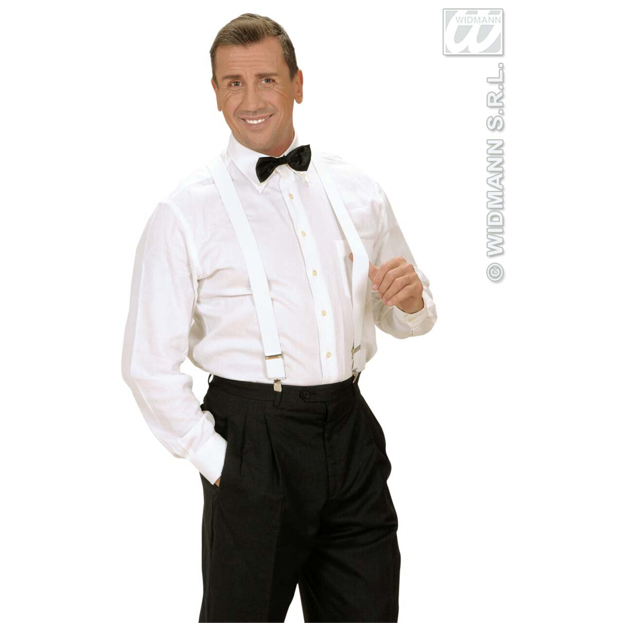 Op deze afbeelding zie je een Accessoires, van het merk Widmann. Vlinderstrik Zwart