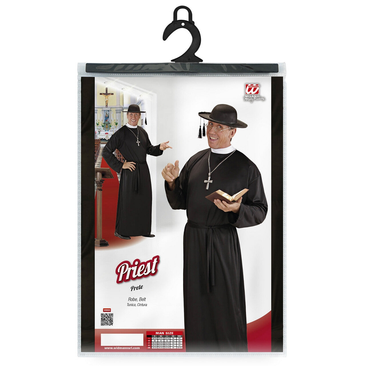 Op deze afbeelding zie je een Kostuums, van het merk Widmann. Zegenende Priester Kostuum Man
