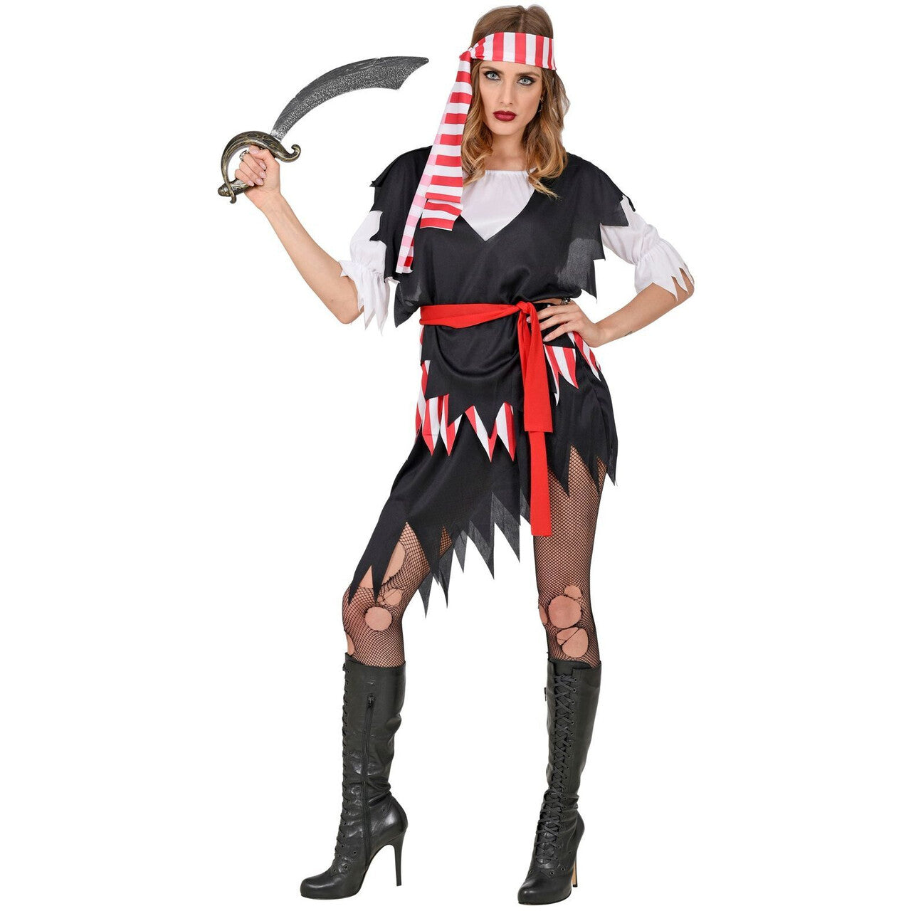 Op deze afbeelding zie je een Kostuums, van het merk Widmann. Piraten Dame Roofster XL Kostuum Vrouw