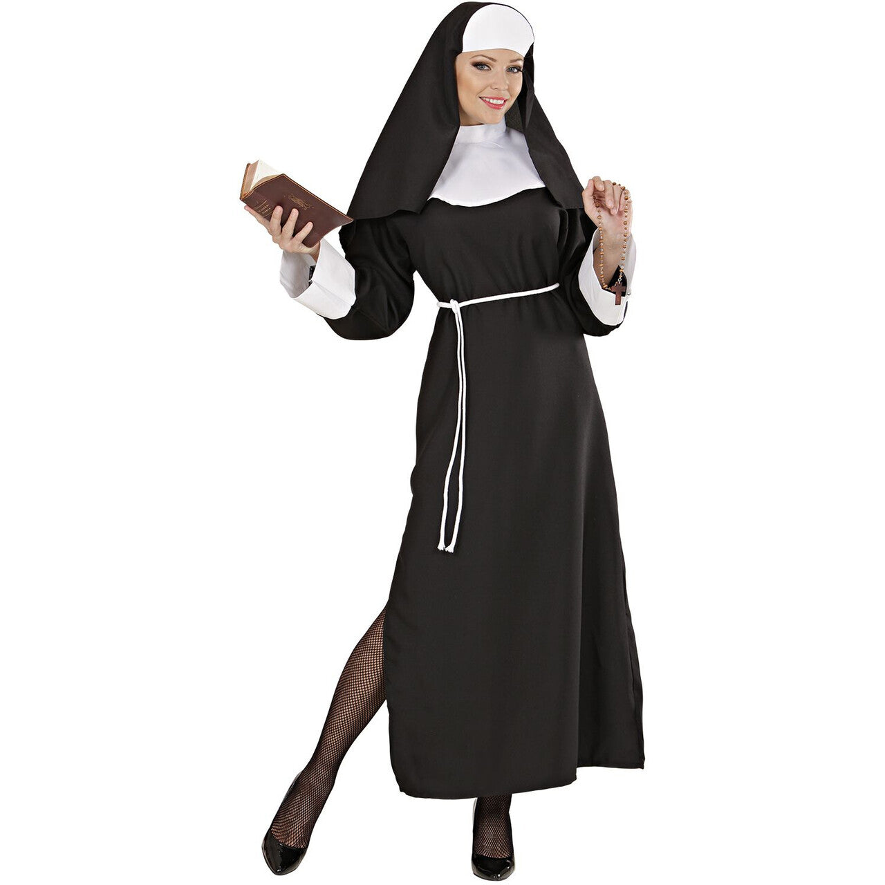 Op deze afbeelding zie je een Kostuums, van het merk Widmann. Luxe Non Carmela Sister Act Kostuum Vrouw