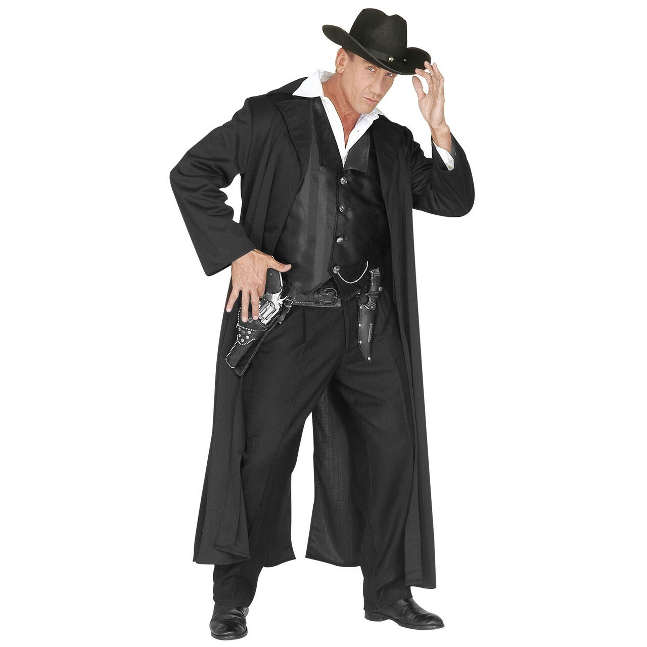 Op deze afbeelding zie je een Kostuums, van het merk Widmann. Clyde Bounty Killer Kostuum Man